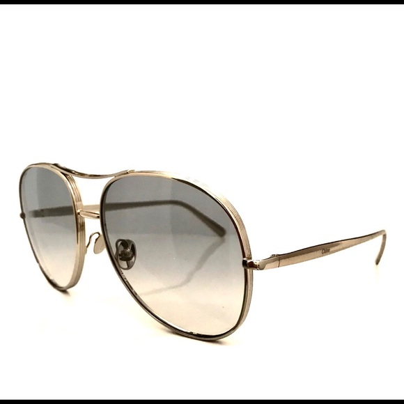 Chloe aviator metal frame sunglasses main image 5